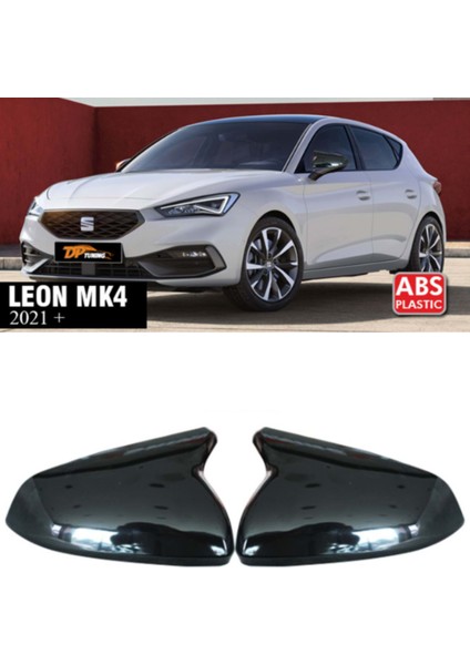 Seat Leon 2021 ve Sonrası Batman Yarasa Ayna Kapağı Takım Piano Black