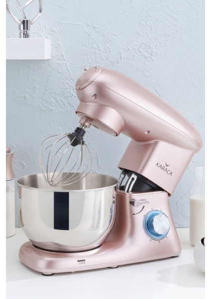 Pembe Multichef Stand Mikser 1900W 5,5l, Kıyma Çekme, Sucuk, Sosis ve Içli Köfte Yapımı