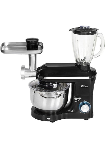 Güçlü ve Çok Fonksiyonlu 5,5l Mikser, Cam Kavanoz, Siyah Renk