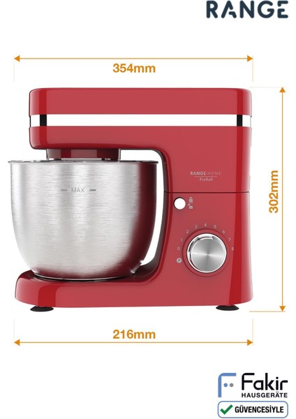 Kırmızı Stand Mikser ve Hamur Yoğurma Cihazı, Mutfak Şefi Tarzında Kullanım modelleri