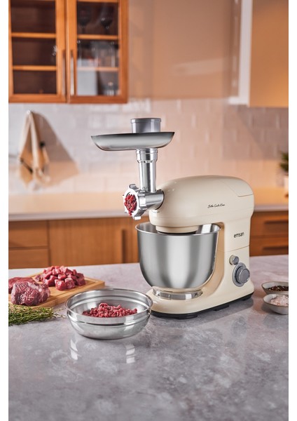 Güçlü 1300W, 5 Lt Maxi Mikser, Mutfak Şefi, Bej Renkli modelleri