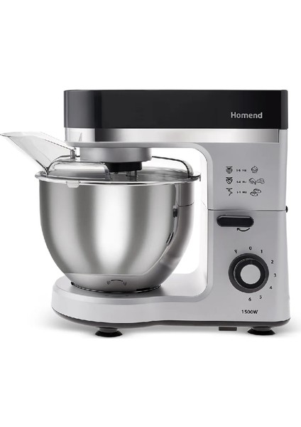 Şık Siyah Stand Mikser 1500W, 5 Lt Kapasiteli Profesyonel Tasarım indirimleri