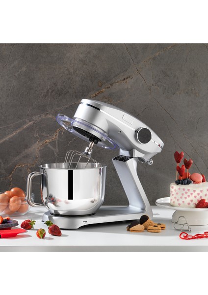 Dijital Döküm Stand Mikser 6 L Gümüş, Güçlü ve Şık Tasarımıyla Mutfağınıza Şıklık Katın