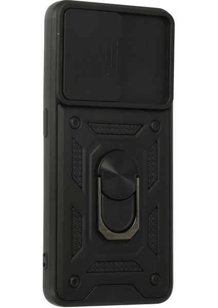 Oppo A74 4g Kılıf Pars Lens Yüzüklü Silikon - Siyah fiyatları