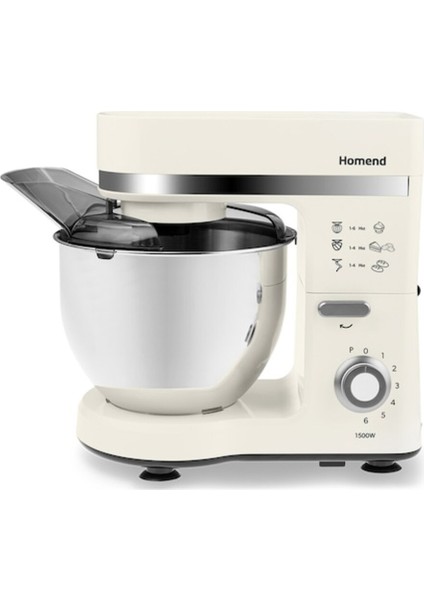 Stantlı Mikser 1500W 5l Krem, Şık ve Güçlü Mutfak Elektroniği