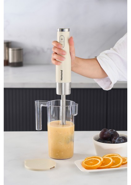 Krem Renk El Blender Seti, Pratik ve Şık Mutfak Araçları fiyatları