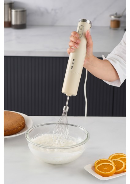 Krem Renk El Blender Seti, Pratik ve Şık Mutfak Araçları fırsatları