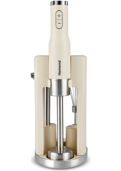 Krem Renk El Blender Seti, Pratik ve Şık Mutfak Araçları