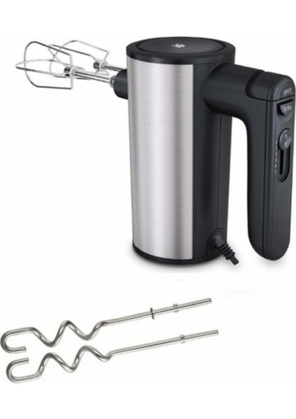 Beyaz El Mikseri 400W, Dayanıklı Çelik ve Gümüş Tasarım