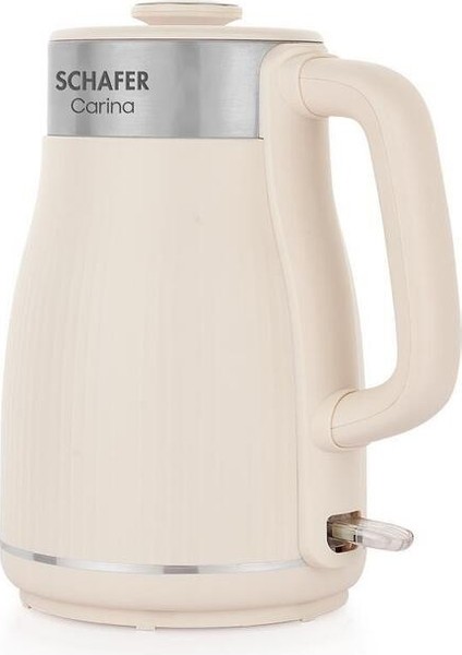 Paslanmaz Çelik El Yakmayan Krem Renk Su Isıtıcı Kettle modelleri