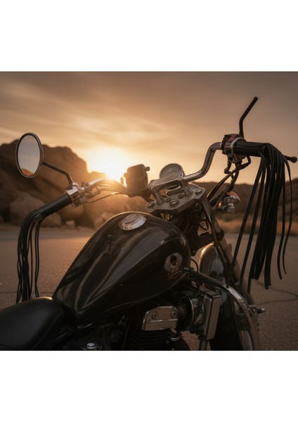 Motosiklet Deri Elcik,Püskül , Motorcycle Tassels Leather Frills Grip Covers Leather Grip, Motosiklet Deri Aksesuar, Chopper Cruiser Bobber ,renkler Siyah ,Kahve ,Taba fiyatları