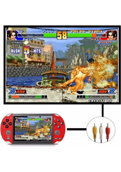 Retro X1 Psp Model 4.3 Tv Out Taşınabilir Oyun Konsolu-Kırmızı fiyatları