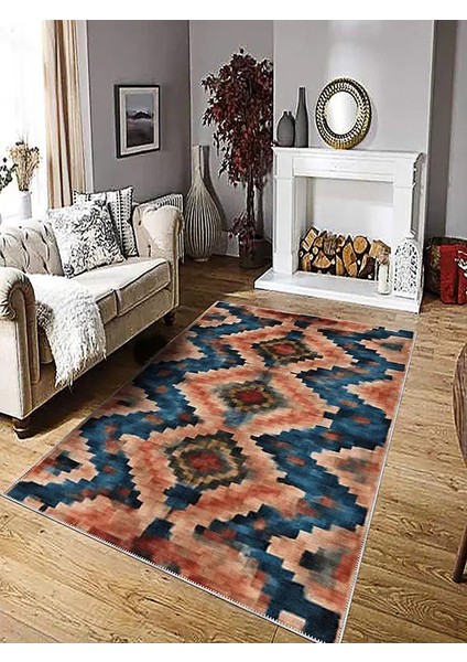 , Makinede Yıkanabilir, Kaymaz Taban, Dijital Baskı, Çok Renkli, Salon Halısı, Oturma Odası Halısı, Mutfak Halısı ve Yolluk