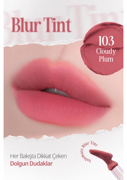 Blur Efekti Veren, Kadife Bitişli, Dolgunlaştırıcı Tint Clıo Volumate Blur Tint 103 Cloudy Plum fiyatları