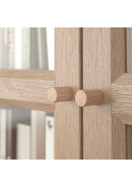 Cam Kapaklı Kitaplık, Meşe Görünümlü, 160X202 Cm, 4 Kapaklı fırsatları