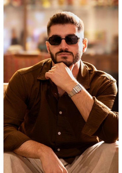 Venice Siyah Unisex Dikdörtgen Güneş Gözlüğü APSI002801--50 Ekartman fırsatları