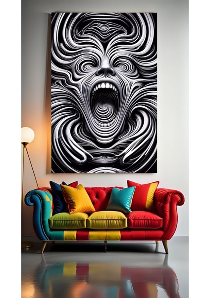 Tribal Görsel V23 Ev Duvar Salon Güzellik Salonu Ofis Dükkan Dekarasyon Kanvas Tablo