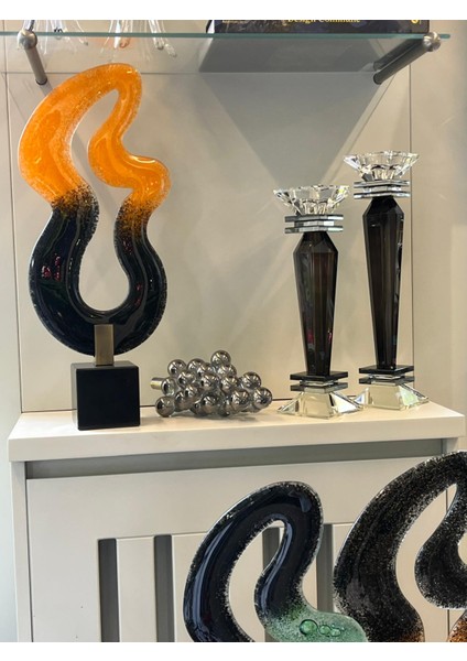 Ikili Set Kristal Füme Şamdan Mumluk fiyatları