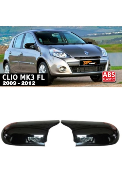 Renault Clio 3 2009-2012 Batman Yarasa Ayna Kapağı Piano Black