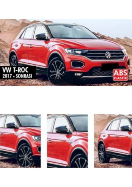 Volkswagen T-Roc 2017 ve Sonrası Batman Yarasa Ayna Kapağı Takım Piano Black