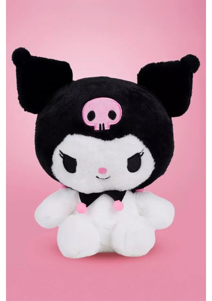 Sanrio Lisanslı Oturan Peluş Oyuncak (26 Cm) - Kuromi modelleri