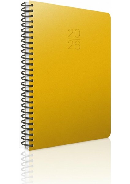 2026 Günlük Ajanda Spiralli Sert Kapak 20X28 cm 336 SAYFA-419-SEK