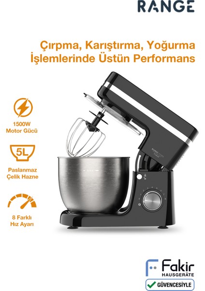 Çok Renkli Stand Mikser ve Hamur Yoğurma Cihazı, Mutfak Şefi Seti
