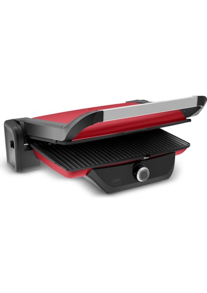 Matte Kırmızı 6 Dilim Kapasiteli Izgara ve Tost Makinesi