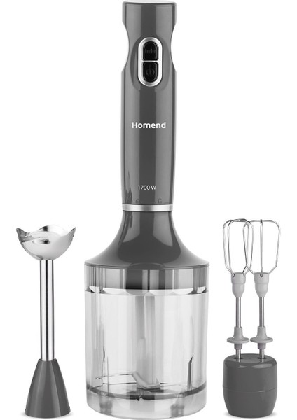 El Blender Seti Antrasit, Pratik ve Güçlü, Kolay Kullanım