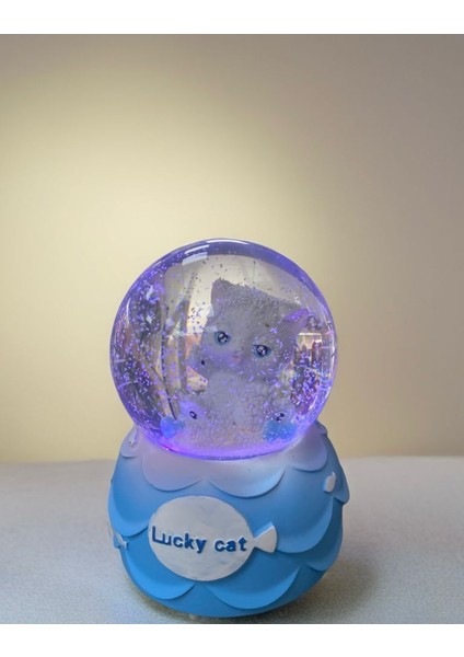 Novaflowers Lucky Cat Kar Küresi Işıklı Müzikli Büyük Boy fiyatları