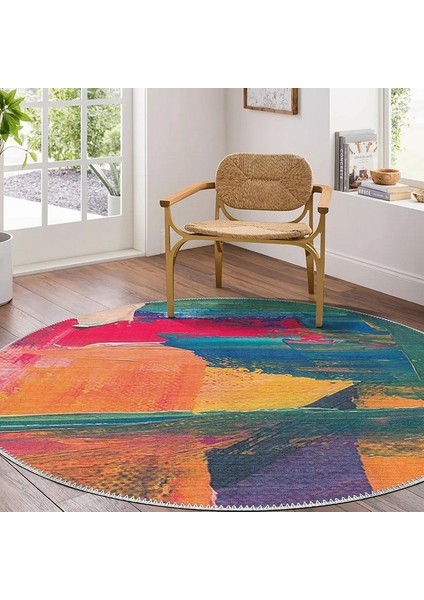 , Makinede Yıkanabilir, Kaymaz Taban, Dijital Baskı, Çok Renkli, Salon Halısı, Oturma Odası Halısı, Mutfak Halısı ve Yolluk