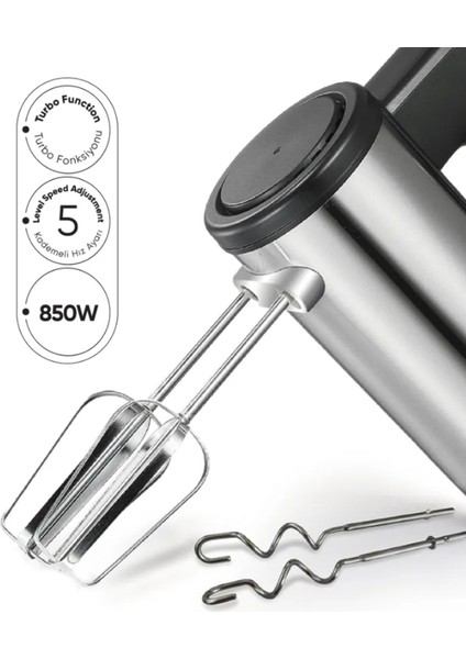 Pratik ve Şık Metalik Mutfak El Mikseri, Kolay Kullanım ve Hafif Tasarım modelleri