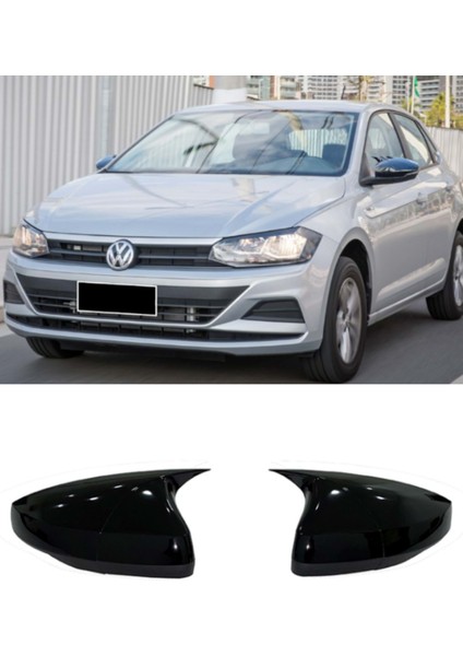 Volkswagen Polo Mk6 2018 ve Sonrası Batman Yarasa Ayna Kapağı Piano Black