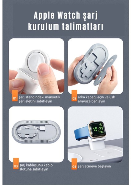 Apple Watch Iphone Kablosuz Şarj Kiti modelleri