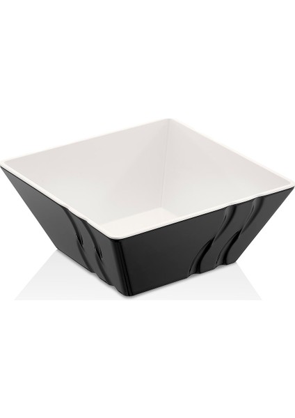 23024.CW - Bicolor Luxor 2'li Krem Beyaz Kase Seti 24X24 cm Cm, Thermoset Melamin