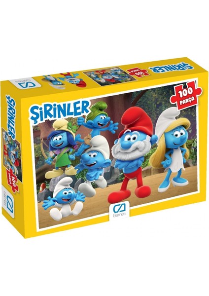 Şirinler Lisanslı 100 Parça 34X24CM Çocuk Puzzle Yapboz Serisi