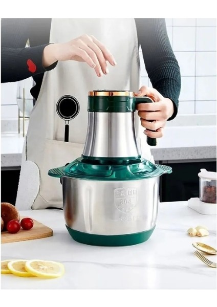 Gri 5l Çok Fonksiyonlu Blender ve Kıyma Robotu, 5 Bıçaklı, Çok Hızlı, Pratik Kullanım