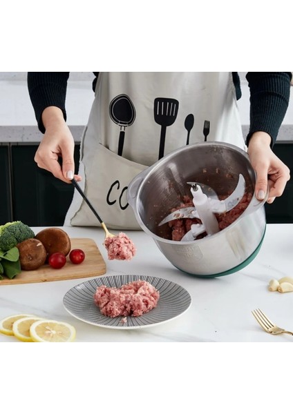 Gri 5l Çok Fonksiyonlu Blender ve Kıyma Robotu, 5 Bıçaklı, Çok Hızlı, Pratik Kullanım