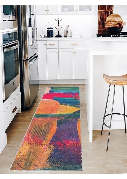 , Makinede Yıkanabilir, Kaymaz Taban, Dijital Baskı, Çok Renkli, Salon Halısı, Oturma Odası Halısı, Mutfak Halısı ve Yolluk