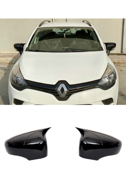 Renault Clio 4 2012-2019 Batman Yarasa Ayna Kapağı Takım Piano Black