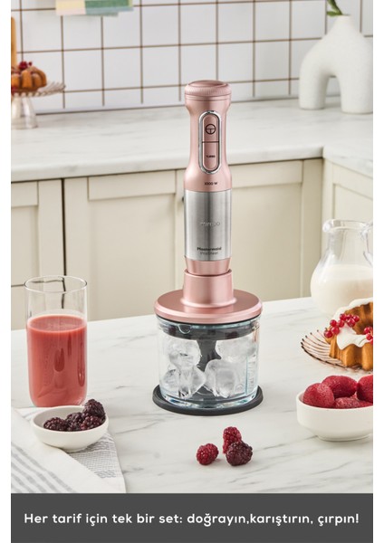 1000W Cam Hazneli Rosegold Blender Seti, Güçlü ve Şık Tasarım fırsatları