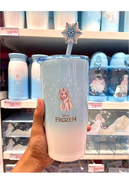 Disney Frozen Lisanslı Pipetli Termos (530ML)