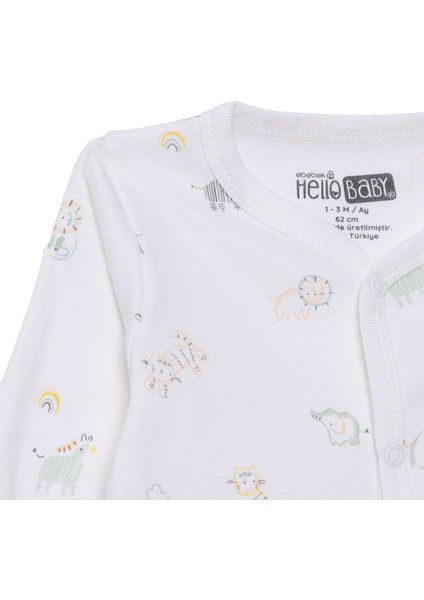 Erkek Bebek Yenidoğan Patikli Tulum Interlok Bisiklet Yaka Uzun Kol Patikli Paça modelleri