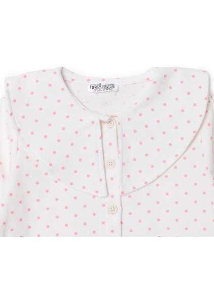 Kız Bebek Gömlek Düğmeli Bebe Yaka Uzun Kol modelleri