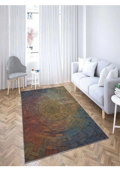 , Makinede Yıkanabilir, Kaymaz Taban, Dijital Baskı, Çok Renkli, Salon Halısı, Oturma Odası Halısı, Mutfak Halısı ve Yolluk