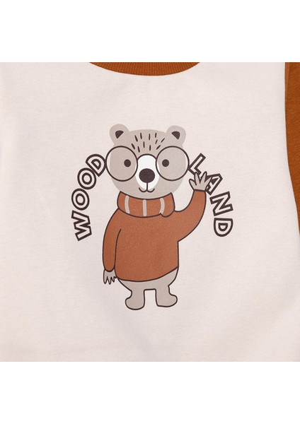 Erkek Bebek Woodland 1 Sweatshirt Şardonlu Bisiklet Yaka Uzun Kol modelleri