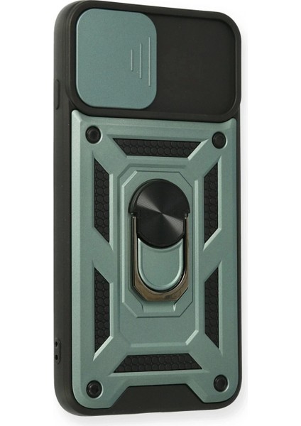 iPhone 7 Plus Kılıf Pars Lens Yüzüklü Silikon - Yeşil fiyatları