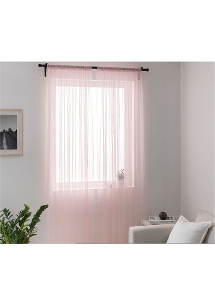 Tül Perde/2 Kanat, Pembe, 145X300 cm fırsatları