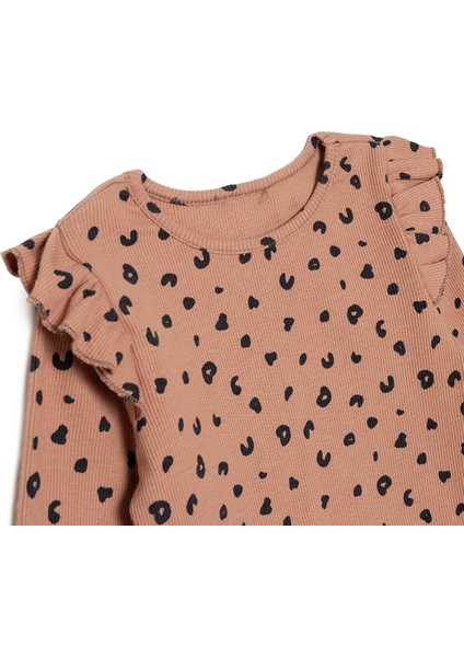 Kız Bebek Leopar Bluz-Tayt Kaşkorse Reçme Paça modelleri