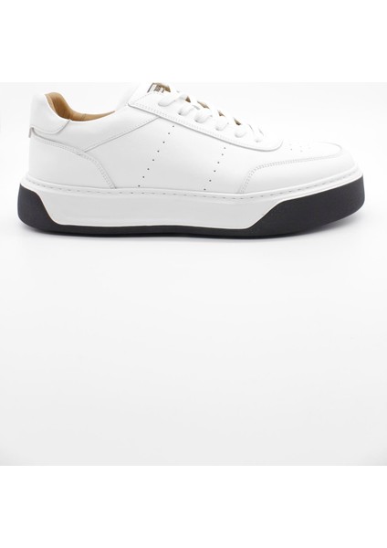 Beyaz Bağcıklı Antik %100 Deri Casual Ayakkabı 1033250164